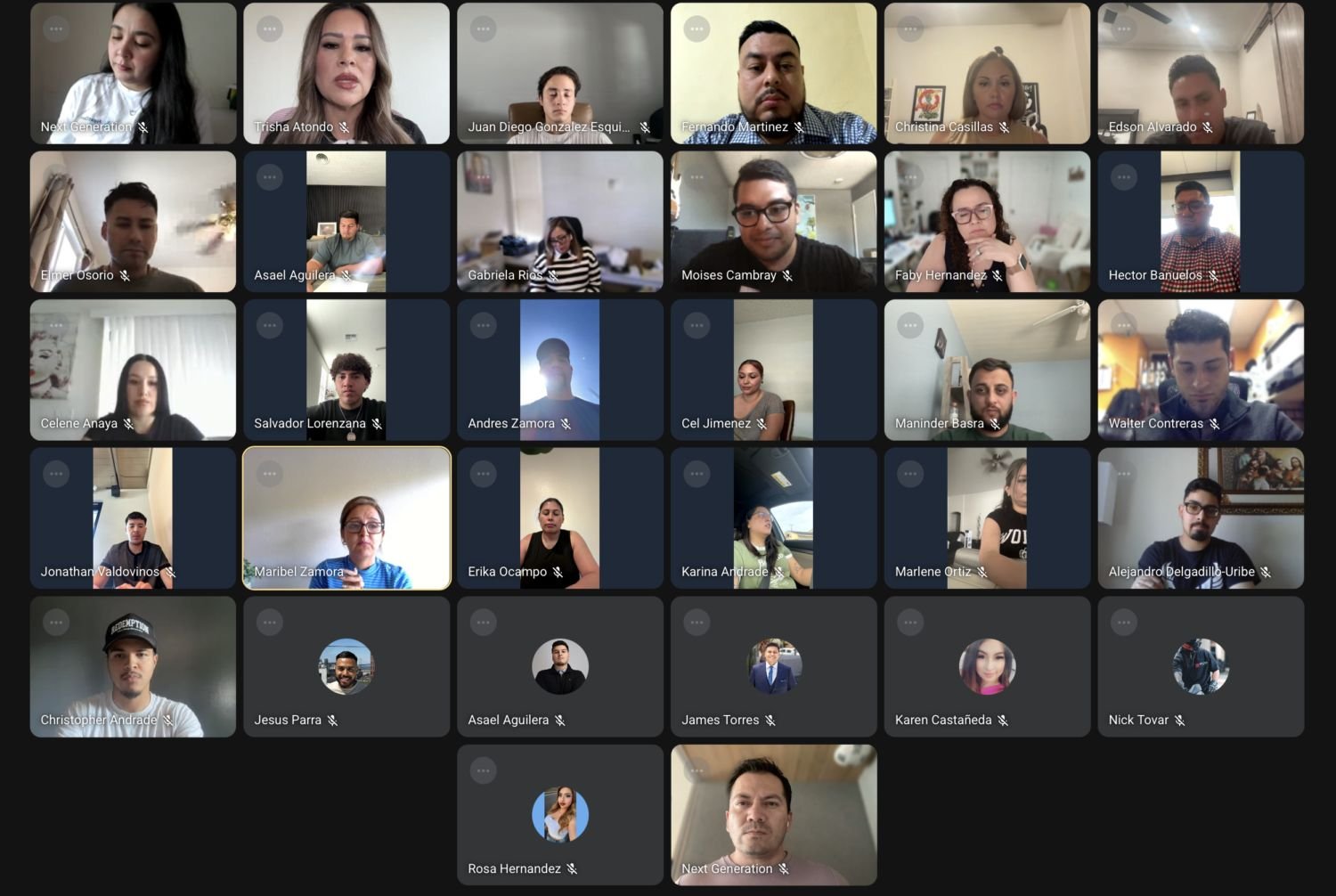 Previous cohort session